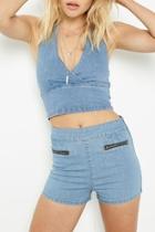  Sky Denim Halter Top