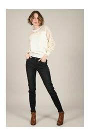  Lace Sleeves Sweater