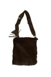  Faux Fur Cross Body W/tassel
