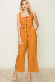  Camel Linen Jumpsuit