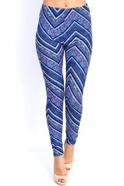  Blue Chevron Print Leggings