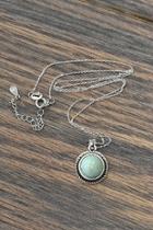  Sterling-silver Natural-turquoise-stone Necklace