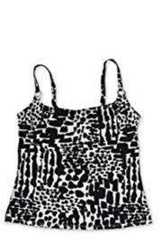 Black/white 2-piece Tankini