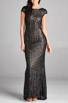  Long Sequined Gown