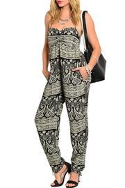  Black Cream Jumpsuit