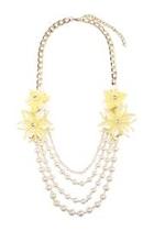  Pearl Floral-accent Necklace