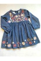  Chambray Embroidery Dress