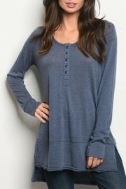 Indigo Button Tee