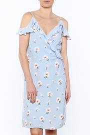  Blue Floral Wrap Dress