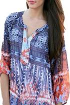  Feather Print Top