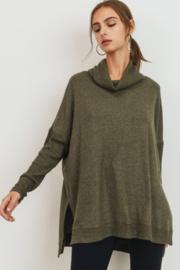  Brushed Knit Turtleneck Tunic