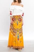  Tribal Mustard Skirt