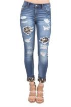  Leopard Print Jeans