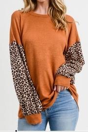  Puff-sleeve Leopard Top