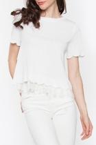  Scalloped Lace Tee