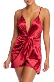  Satin Romper Wine