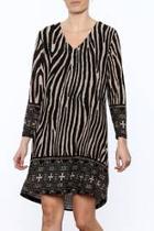  V-neck Animal Print Dress