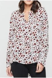  White/brick Leopard Blouse