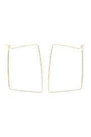  Wire-rectangle Hoop-earrings