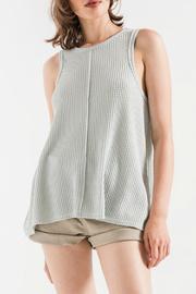 Emily Cloud Blue Waffle Tank