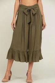  Ruffle-hem Culotte Pants