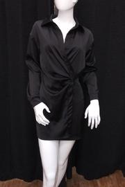  Satin Shirt Dress