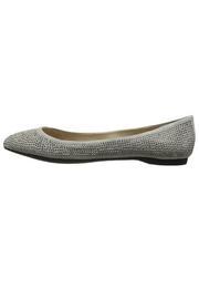  Silver Grey Rhinestone Flats
