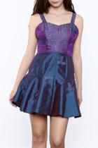  Purple Silk Mini Dress