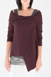  Burgundy Crossover Sweater