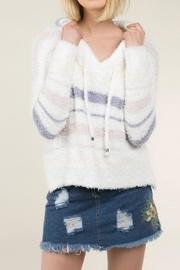 Plush Striped Hoodie