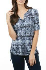  Indigo Aztec Top