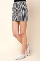  Stripe Mini Skirt