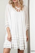  White Ruffle Dress
