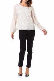  Metallic Chiffon Top