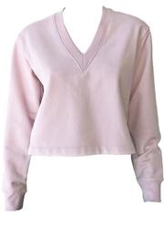  V-neck Cropped Sweatshirt