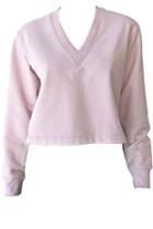  V-neck Cropped Sweatshirt