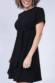  Black Front-tie Dress
