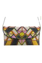  All Geo. Beaded Multi Color Large Clutch