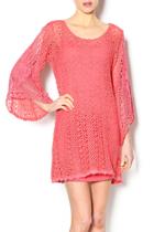  Coral Crochet Dress