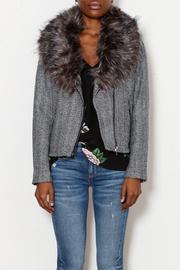  Chevron Fur Jacket