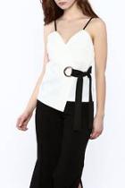  Belted Wrap Top