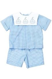  Sailboat Shadow-stitched Short-set