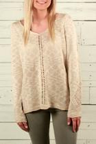  Crochet Beige Sweater