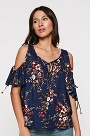  Ruffle Tie Sleeve-top