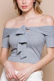  Off-shoulder Bow Top