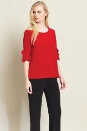 Burgundy Ruffed Top