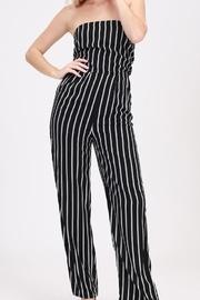  Stripe Strapless Jumpsuit
