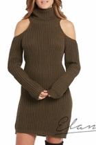  Cold-shoulder Sweater Dress