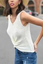  Front-twist Knit Top