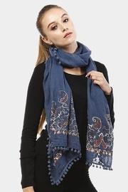  Embroidered Oblong Scarf